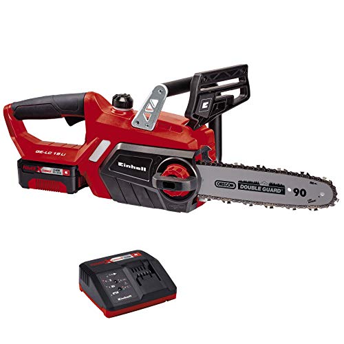 Einhell GE-LC 18 Li Kit - Motosierra a batería Power X-Change 18V (con batería de 3,0Ah y cargador), velocidad de corte: 4.3 m/s, longitud de corte: 23cm, cadena y espada Oregon (ref. 4501760)