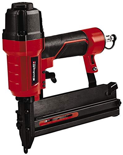 Einhell Grapadora de aire comprimido TC-PN 50 (8.3 bar, de grapadora y pistola de clavos, nariz de seguridad, incl. 1500 grapas y 2000 clavos, botella de aceite, boquilla, maletín de transporte)