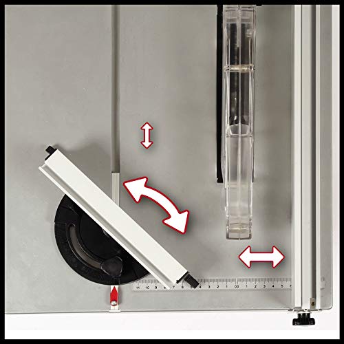 Einhell Sierra de mesa circular TC-TS 200 (máx. 800 W, motor de inducción de bajo mantenimiento, Ø200 x ø16 mm hoja, tope en ángulo (+/- 60°), hoja de la sierra puede inclinarse 45°)