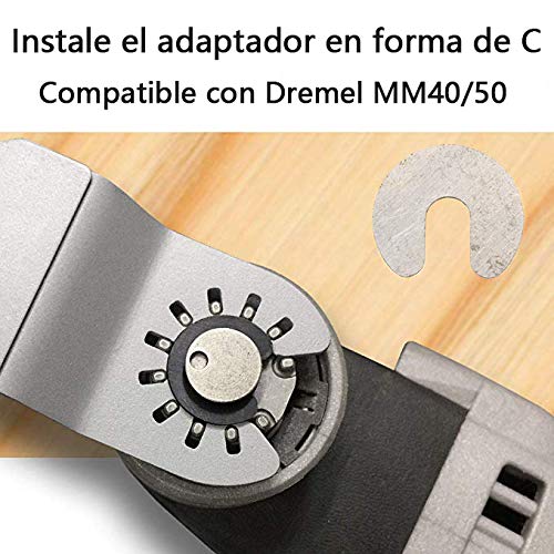 electrapick 28 Piezas Accesorios para Herramientas Oscilantes Multifunción Hojas de Sierra Bosch Dewalt Makita para Corte de metal/madera/azulejo/clavo