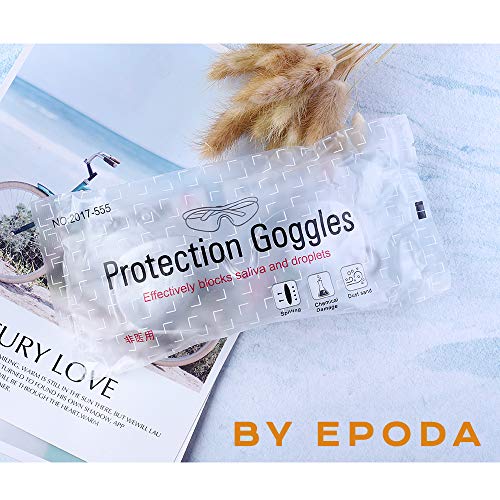 EPODA Gafas de Seguridad con certificación CE para Uso Profesional con Gafas