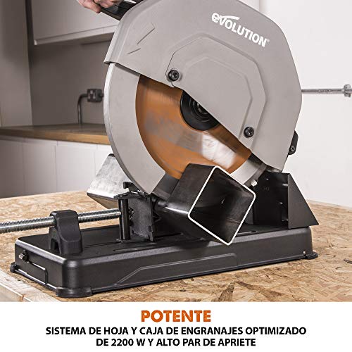 Evolution Power Tools 083-0003 Sierra tronzadora multimaterial R355CPS, 355 mm