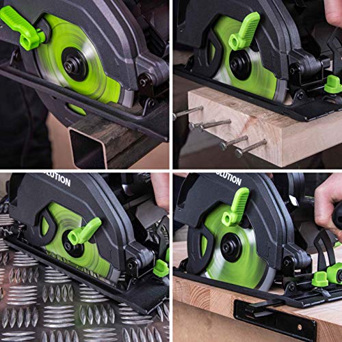 Evolution Power Tools - Hoja de sierra multiuso con punta de acero de carburo FURY, 165 mm