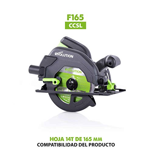 Evolution Power Tools - Hoja de sierra multiuso con punta de acero de carburo FURY, 165 mm