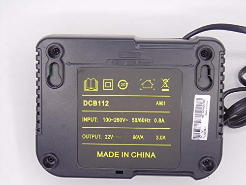 FengWings® Cargador universal 10,8V, 14,4V, 18V DCB105 Reemplace cargador Compatible con Dewalt Bohrer DCB184 DCB200 DCB182 DCB180 DCB181 DCB182 DCB201 Cargador de batería de alto rendimiento