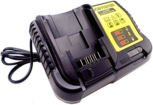 FengWings® Cargador universal 10,8V, 14,4V, 18V DCB105 Reemplace cargador Compatible con Dewalt Bohrer DCB184 DCB200 DCB182 DCB180 DCB181 DCB182 DCB201 Cargador de batería de alto rendimiento