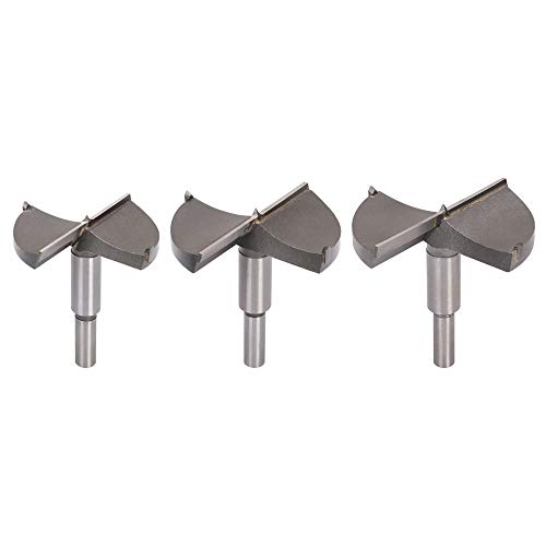 flintronic® Brocas Forstner, 3PCS (65mm 70mm 80mm) Brocas Set de Acero al Tungsteno Titanium Recubierto, Fresadora Herramienta para Perforadora, Corte Agujero en Carpintería para Madera