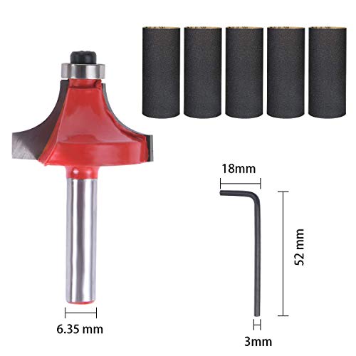 flintronic Fresas Set, 15 PCS Cortadores Madera de Diámetro de Caña Herramienta de Fresado | Kit de Herramientas de Carpintería con Caja de Madera para el Hogar y Bricolaje