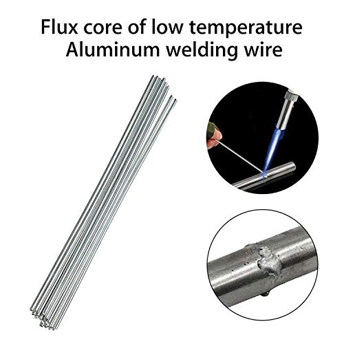 GABRIEL Varillas de Soldadura de Aluminio, Paquete de 20 Cables de Soldadura universales de Aluminio de Baja Temperatura para energía eléctrica, química, Alimentos, Plata 2 mm 500 mm