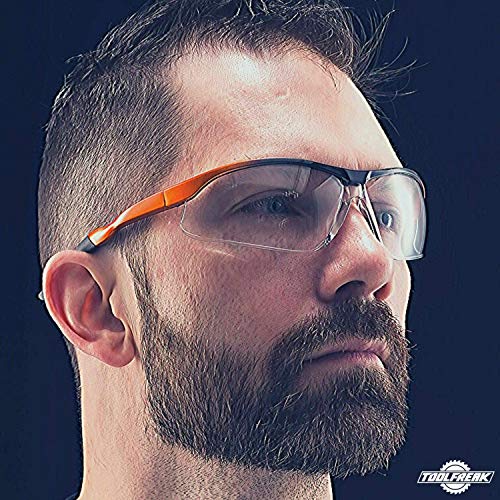 Gafas de Seguridad ToolFreak Agent con Protección UVA para Hombres y Mujeres (Agent - Transparente)