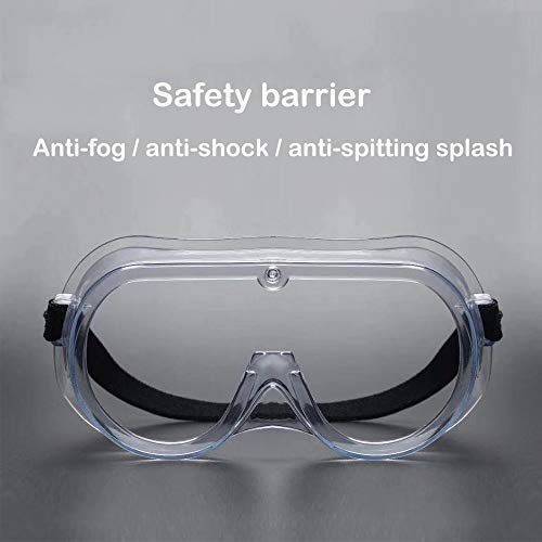 Gafas de seguridad transparentes envolventes de seguridad selladas con impacto ocular, gafas de trabajo selladas sobre gafas para bricolaje, laboratorio etc.（Vendedor laixiulife Amazon delivery）