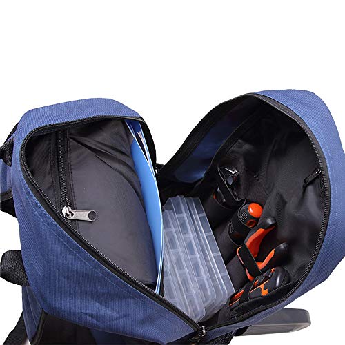 Herramienta mochila de trabajo resistente Bolsa de herramientas con cinturón de nylon ajustable de alta resistencia profesional electricista herramienta tareas mochilas para comerciante/electricista