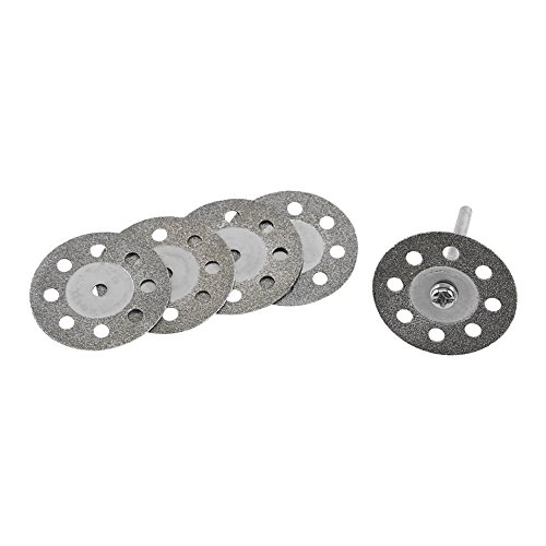 Herramienta rotativa de 10 piezas 30 mm 8 agujeros Hojas de sierra circular de diamante Discos de ruedas de corte con 2 mandriles, para cortar materiales duros como madera, plásticos