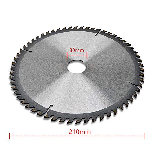 Hoja de sierra circular de alta calidad, 210 × 30 mm, 60T, para discos de corte de acero, aluminio, madera y plásticos, para Dewalt Makita Bosch