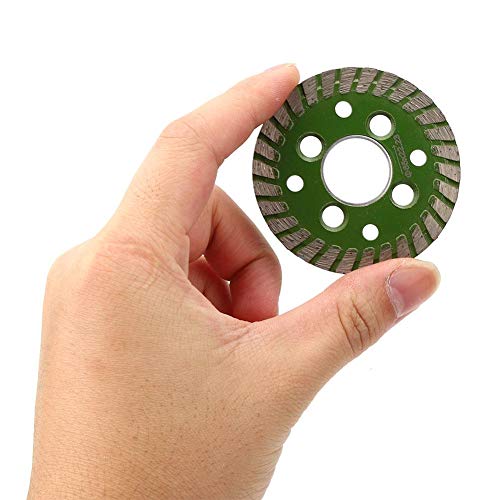 Hoja de sierra de diamante métrica de 65 mm, disco de corte rotativo sinterizado de borde continuo de dientes turbo, grandes orificios de enfriamiento para cortar grabado de tallado