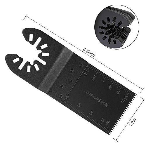Hoja de sierra oscilante de herramienta múltiple, hoja de sierra de acero con alto contenido de carbono Juego de corte de herramienta múltiple de sierra de madera de liberación oscilante(15 x 34 mm)