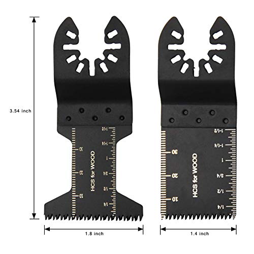 Hojas de sierra oscilantes, 17 hojas de sierra de liberación rápida multifuncionales oscilantes de madera y metal, kit universal de acero de alto carbono para Dewalt, cable Porter, Rockwell y más