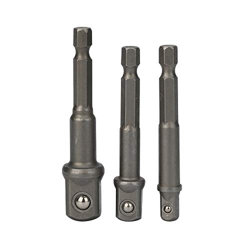 HoSayLike 6pcs Conductor Broca Adaptador Conversor de vaso Adaptador de zócalo para taladro hexagonal de 6 unidades Convertidor de impacto cuadrado