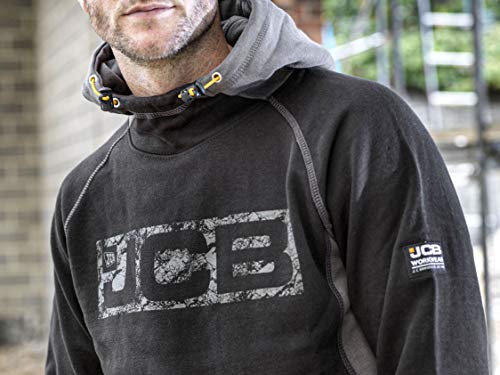 JCB D-WJ-Black-XL Sudaderas con capucha, Negro/Gris, XL