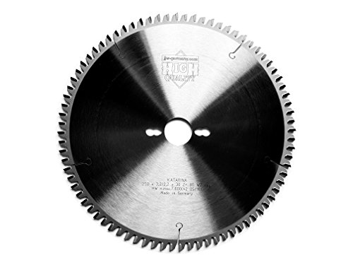 jjw de Alemania HM – Hoja de sierra circular Katarina 250 x 30 z = 80 WZ negativo para tronzadora y sierras de inglete, 1 pieza, 4250980601100