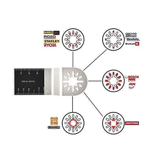 Juego de 12 cuchillas multifunción para herramienta oscilante compatible con Dewalt, Lupo, Bosch, Makita, Dewalt