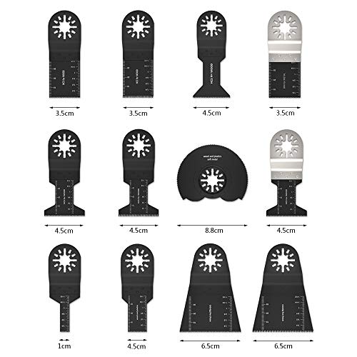 Juego de 12 cuchillas multifunción para herramienta oscilante compatible con Dewalt, Lupo, Bosch, Makita, Dewalt