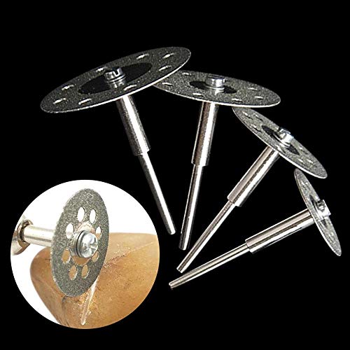 Juego de herramientas 10 piezas / 5 piezas Disco abrasivo de corte de sierra de rueda de diamante para accesorios de herramientas rotativas con mandril, 20 mm 10 más 2