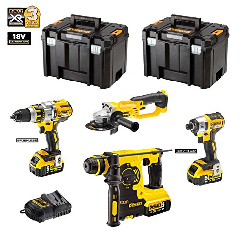 Kit DeWalt de 4 herramientas 18V XR DCK483P3t (3 baterías x 5,0 Ah Li-Ion)