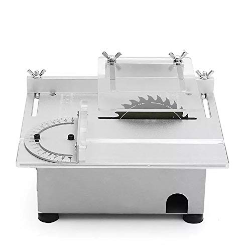 KKTECT Sierra de mesa de precisión en miniatura, potencia nominal de 96 W para máquina pulidora de torno para carpintería, para manualidades de madera hechas a mano, corte de placa de circuito impreso