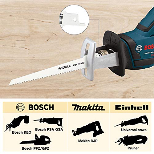 Kohree 32 Hojas de Sierra Sable HCS / HSS / BIM para Madera y Metal con Bolsa Organizador Compatible con DEWALT, BOSCH, Black & Decker, Makita