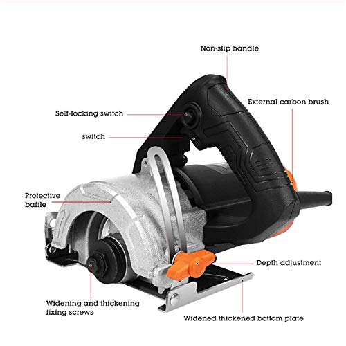 KOUPA Sierra Circular eléctrica, Sierra Circular de 1600 W, 4700 RPM, Profundidad de Corte Ajustable y ángulo de 35 mm / 45 ° para Cortar Madera y plástico