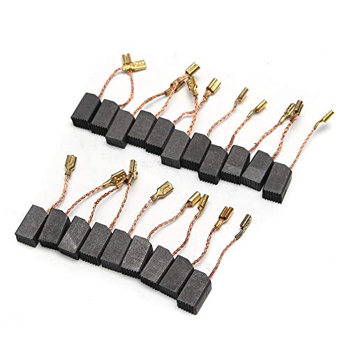 KUNSE Escobillas De Carbono del Motor 20Pcs 13.6 X 7.8 X 6.1 mm para La Amoladora Angular Dewalt De 100mm