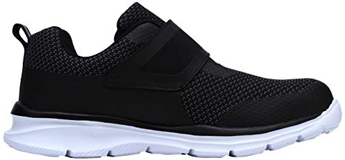 LARNMERN Zapatos de Seguridad Hombres LM180121 SBP Zapatillas de Trabajo con Punta de Acero Ultra Liviano Reflectivo Transpirable(46 EU,Blanco Negro)