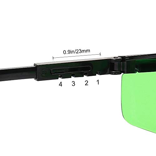 Láser verde Gafas mejoradas-Huepar GL01G Ajustable Gafas para mejorar la seguridad de protección para los ojos para Alineación de nivel láser verde