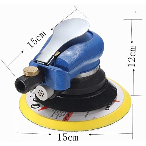 LCFF Lijadora Orbital Sander 2pcs 6 Pulgadas Aire Random Orbital Sander aleatoria Molienda Lijado Ideal for lijar Madera DIY de Coches Pulido de Bricolaje de Trabajo