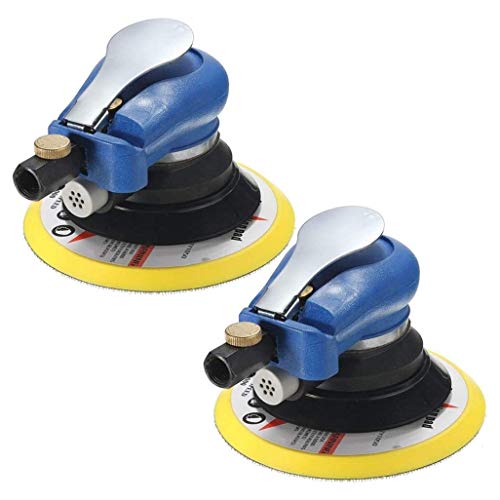 LCFF Lijadora Orbital Sander 2pcs 6 Pulgadas Aire Random Orbital Sander aleatoria Molienda Lijado Ideal for lijar Madera DIY de Coches Pulido de Bricolaje de Trabajo