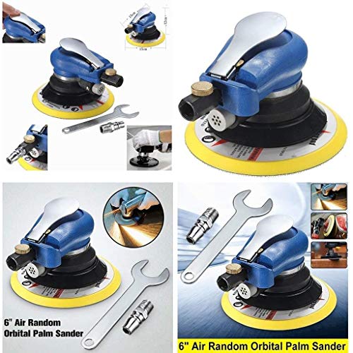 LCFF Lijadora Orbital Sander 2pcs Aire de Palm aleatoria Molienda de Lijado con cojín de 6 Pulgadas Ideal for Bricolaje Lijado de Madera Pulido