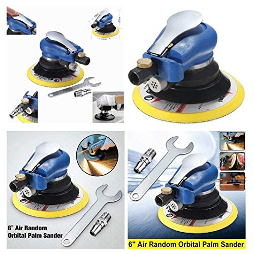 LCFF Lijadora Orbital Sander 2pcs Aire de Palm aleatoria Molienda de Lijado con cojín de 6 Pulgadas Ideal for Bricolaje Lijado de Madera Pulido