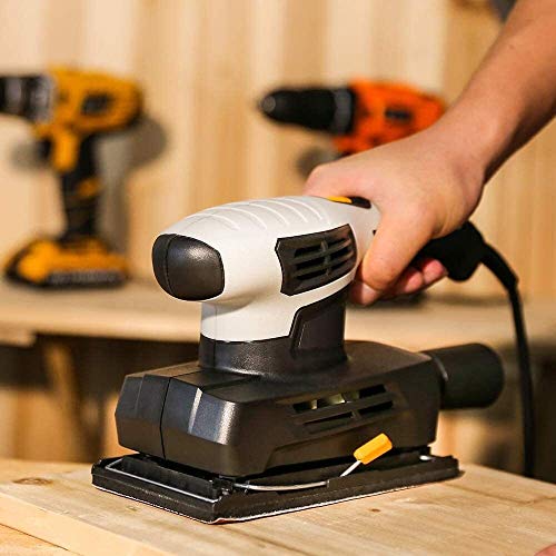 LCFF Lijadora Random Orbit Sander con 15 Piezas Sandpapers 160W 12000 RPM 187 × 90 mm eficiente colector de Polvo eléctrico Sander decoración del hogar DIY de Trabajo