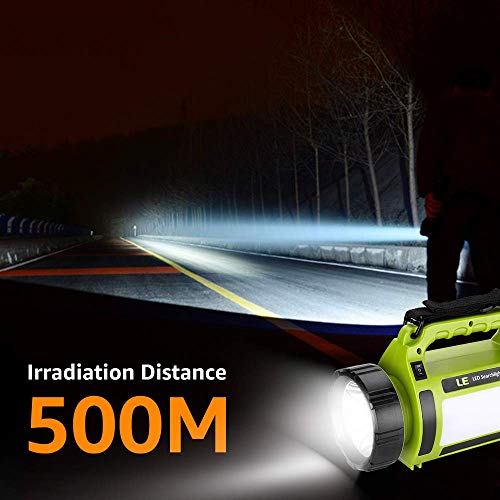 LE Linterna de Cámping Recargable 1000 Lúmenes, Antorcha LED CREE, 5 Modos de Luces de Trabajo con 3600mAh Power Bank, Farol de Cámping Impermeable para Senderismo, Pesca, Emergencia y Más