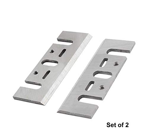 LT-Tool, 2pcs 3-1/4" 82 x 29 x 3 mm HSS Planer Cuchillas for Dewalt, Makita, Bosch, Hitachi, Negro & Decker, Ryobi