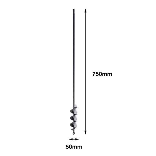 LZP-PP Perforar la Tierra Auger espiral Broca 750 × 50 mm Excavador de Hoyos Inicio Jardín Auger Accesorios Taladro