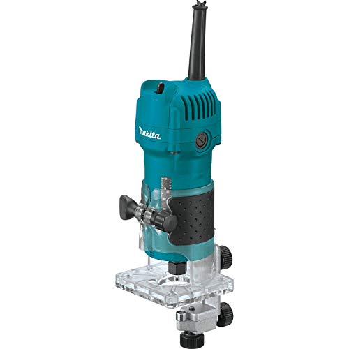 Makita 3709 Fresadora De Cantos 530W 30000 Rpm Pinza 6 Mm 1.5 Kg 530 W, Negro, Azul, 0 & Mannesmann - M54515-15 pieza Juego de fresadoras con eje de 6 mm