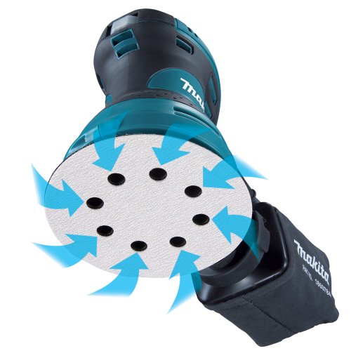 Makita BO5030 BO5030-Lijadora Rotorbital 125Mm 300W, 300 W, 240 V, Multicolor