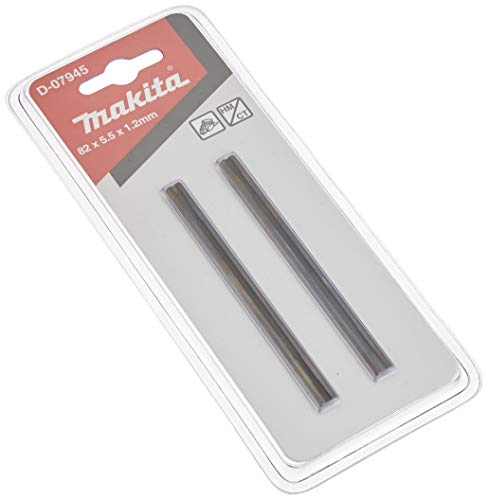 Makita D-07945 cuchilla para cepilladora 82 mm 2 pieza(s) - Cuchillas para cepilladoras (82 mm, Carburo de tungsteno, De plástico, Madera, 1901 / 1902 / 1923H / KP0810 / BKP180 / DKP180 / DKP180ZJ / KP0800 / MT191 / KP0810C / 1100, 2 pieza(s))