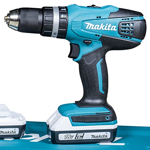 Makita HP457DWE - Taladro Percutor A Bateria 18V Litio-Ion 1.3 Ah