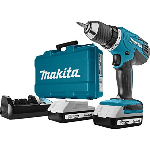 Makita HP457DWE - Taladro Percutor A Bateria 18V Litio-Ion 1.3 Ah