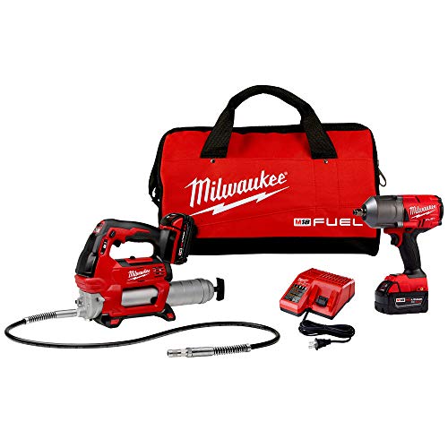 Milwaukee Electric Tools M18 Combustible 1/2" Impacto de alto par con Grasa Gu, Cromo (2767-22GG)