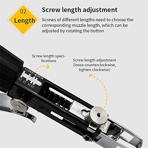 MLQ Adaptador automático de Pistola de Clavos con Cadena de Espiga de Tornillo, Juego de Accesorios de Cadena de Taladro eléctrico Ajustable, Adecuado para Pistola de Clavos o Taladro eléctrico