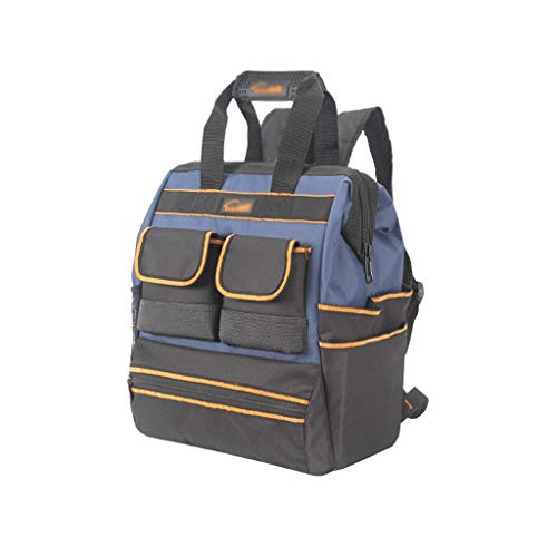 Mochila para herramientas，Mochila de herramientas，Mochila herramienta de lienzo electricista bolsa de herramientas de gran capacidad Kit Multi-función de reparación del hombro (Color : Blue)